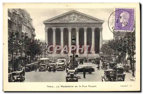 Cartes postales Paris La Madeleine et la Rue Rovale