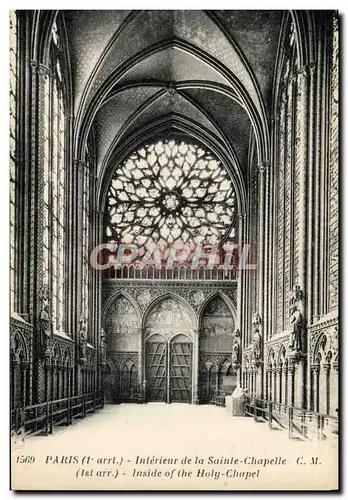 Cartes postales Paris Interieur de la Sainte Chapelle