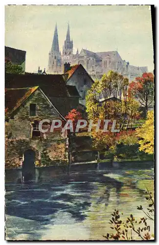 Cartes postales Chartres Matinee de printemps sur les bords de l&#39Eure