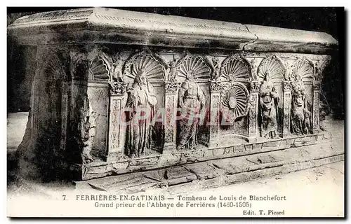 Ansichtskarte AK Ferrieres en Gatinais Tombeau de Louis de Blanchefort Grand prieur de l&#39abbaye de Ferrieres