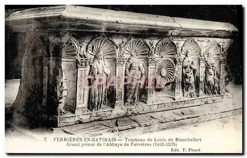 Cartes postales Ferrieres en Gatinais Tombeau de Louis de Blanchefort Grand prieur de l'abbaye de Ferrieres