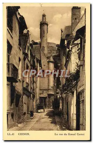 Cartes postales Chinon La Rue du Grand carroi