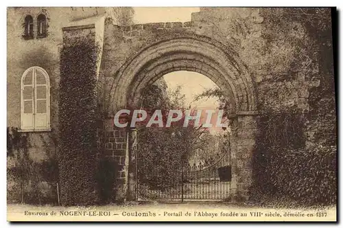 Ansichtskarte AK Environs De Nogent Le Roi Coulombs Portail de L&#39Abbaye