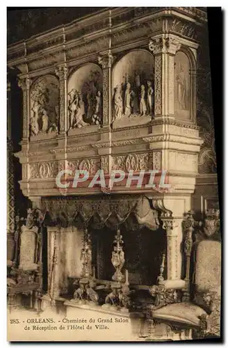 Cartes postales Orleans Cheminee du Grand Salon de Reception de L'hotel de Ville