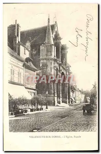 Cartes postales Villeneuve Sur Yonne L&#39Eglise Facade