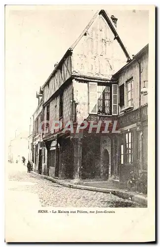 Cartes postales Sens La Maison aux Piliers Rue Jean Cousin Boucherie de Cheval