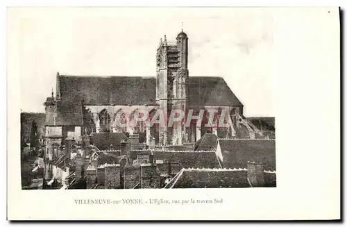 Cartes postales Villeneuve Sur Yonne L&#39eglise vue par les travers sud