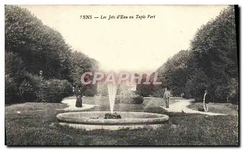 Cartes postales Sens Les Jets d'Eau au Tapis Vert