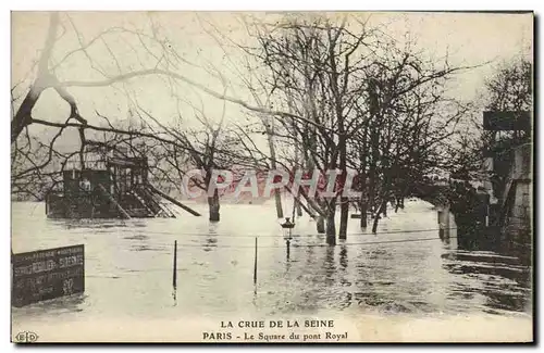 Ansichtskarte AK Paris La Crue De La Seine Le Square du Pont Royal Inondations