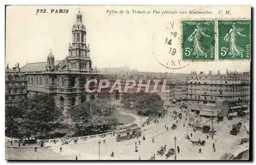 Ansichtskarte AK Paris Eglise de La Trinite et Vue Generale Vers Montmartre