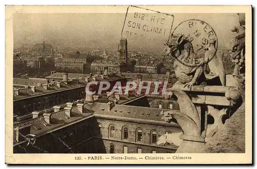 Cartes postales Paris Notre Dame Chimeres