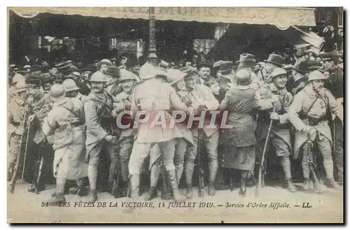 Ansichtskarte AK Les Fetes De La Victoire 14 Juillet 1919 Service d&#39ordre difficile Militaria