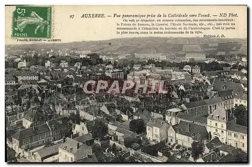 Cartes postales Auxerre Vue Panoramique Prise de la Cathedrale Vers l&#39Ouest