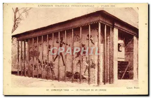 Ansichtskarte AK Exposition Coloniale Internationale Paris 1931 Cameroun Togo La pavillon de la chasse
