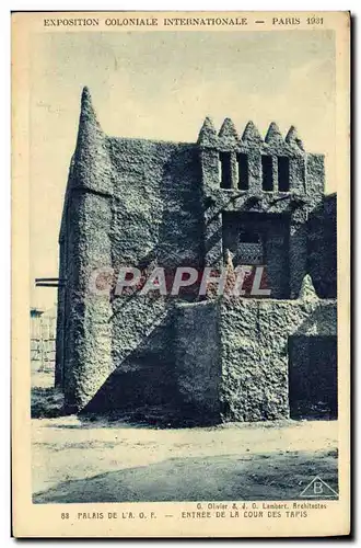 Cartes postales Exposition Coloniale Internationale Paris 1931 Palais de l&#39AOF Entree de la cour des tapis