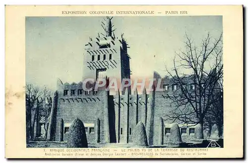 Cartes postales Exposition Coloniale Internationale Paris 1931 Afrique occidantale Francaise La palais vu de la