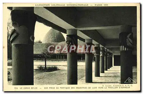 Cartes postales Exposition Coloniale Internationale Paris 1931 Congo Belge Vue prise du portique Industries de l