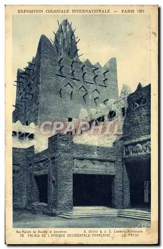 Cartes postales Exposition Coloniale Internationale Paris 1931 Palais de l&#39Afrique Occidentale Francaise Le p