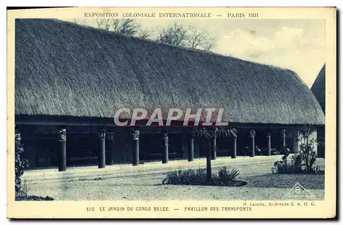 Cartes postales Exposition Coloniale Internationale Paris 1931 Congo Belge Pavillon des Transports
