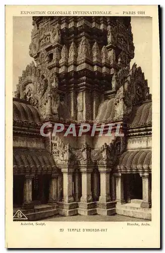 Cartes postales Exposition Coloniale Internationale Paris 1931 Temple d&#39Angkor Vat