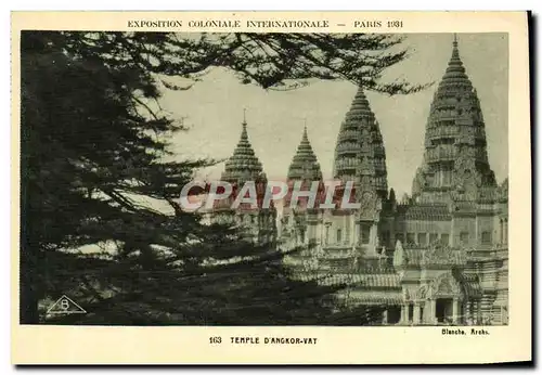 Cartes postales Exposition Coloniale Internationale Paris 1931 Temple d&#39Angkor Vat