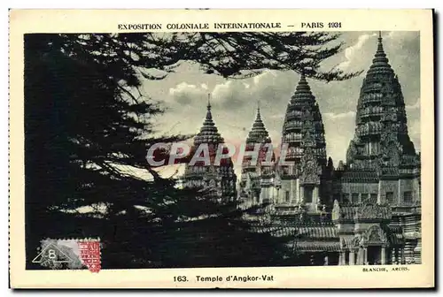 Cartes postales Exposition Coloniale Internationale Paris 1931 Temple d&#39Angkor Vat