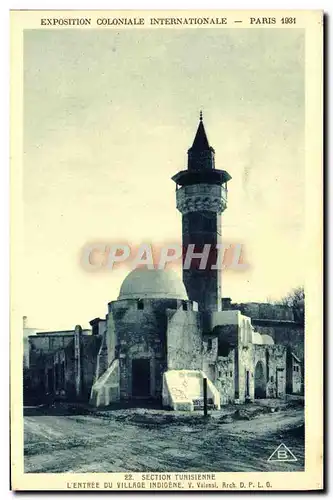 Ansichtskarte AK Exposition Coloniale Internationale Paris 1931 Section tunisienne L&#39entree du village indigen