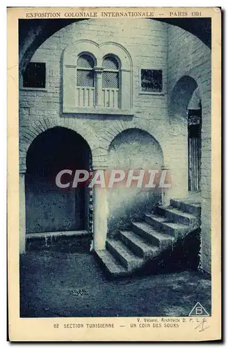 Cartes postales Exposition Coloniale Internationale Paris 1931 Section tunisienne Un coin des souks