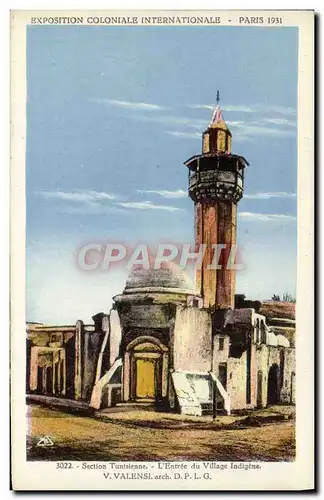 Ansichtskarte AK Exposition Coloniale Internationale Paris 1931 Section tunisienne L&#39entree du village indigen