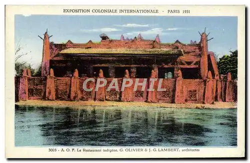 Cartes postales Exposition Coloniale Internationale Paris 1931 AOF le restaurant indigene