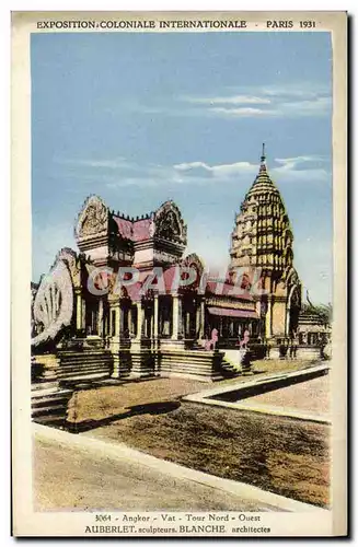 Cartes postales Exposition Coloniale Internationale Paris 1931 Angkor Vat Tour Nord Ouest