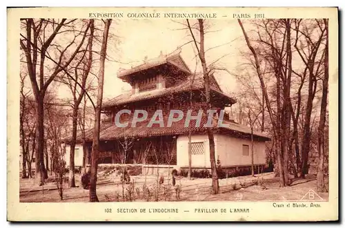 Cartes postales Exposition Coloniale Internationale Paris 1931 Section de l&#39Indochine PAvillon de l&#39Annam