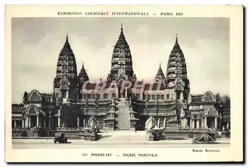 Ansichtskarte AK Exposition Coloniale Internationale Paris 1931 Angkor Vat Facade principale