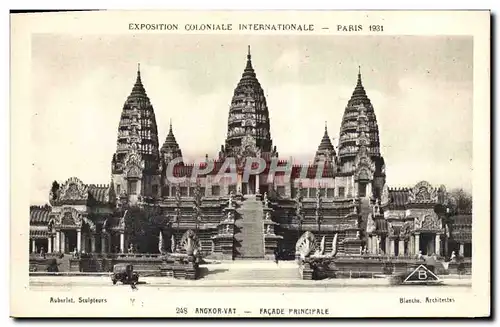 Ansichtskarte AK Exposition Coloniale Internationale Paris 1931 Angkor Vat Facade principale