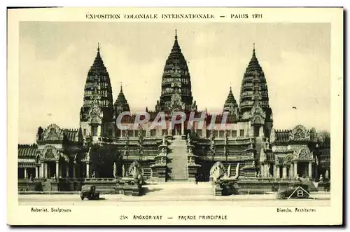 Ansichtskarte AK Exposition Coloniale Internationale Paris 1931 Angkor Vat Facade principale