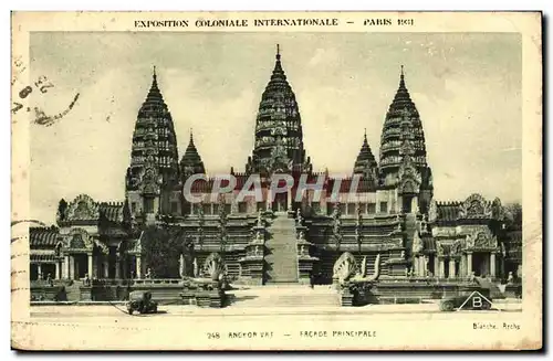 Ansichtskarte AK Exposition Coloniale Internationale Paris 1931 Angkor Vat Facade principale