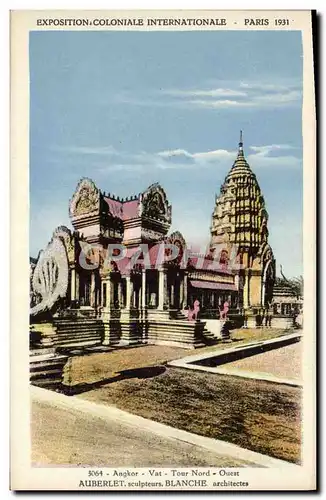 Ansichtskarte AK Exposition Coloniale Internationale Paris 1931 Angkor Vat Tour Nord Ouest