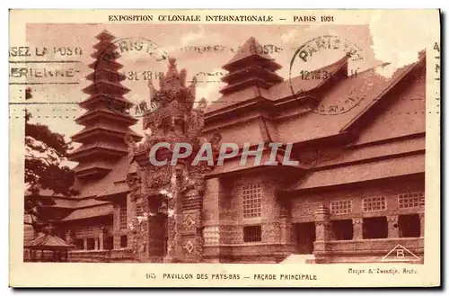 Ansichtskarte AK Exposition Coloniale Internationale Paris 1931 Pavillon des Pays Bas Facade principale