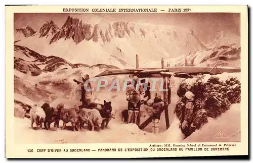 Cartes postales Exposition Coloniale Internationale Paris 1931 Camp d&#39hiver au Groenland Panorama de l&#39exp