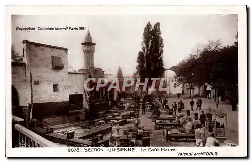 Cartes postales Exposition Coloniale Internationale Paris 1931 Section tunisienne Le cafe maure