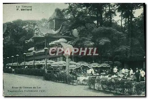 Cartes postales Exposition Coloniale Internationale Paris 1931 Terrasse Beillard Route du ceinture du lac