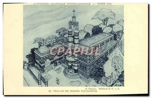 Ansichtskarte AK Exposition Coloniale Internationale Paris 1931 Pavillon des missions protestantes