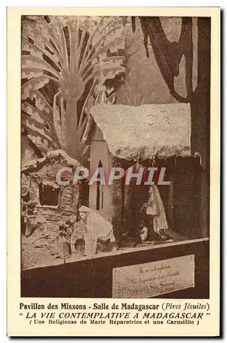Cartes postales Exposition Coloniale Internationale Paris 1931 Pavillon des missions Madagascar Vie contemplativ