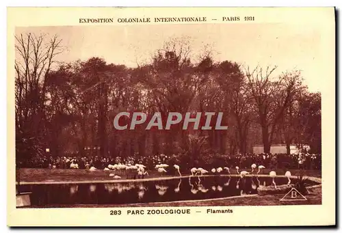 Ansichtskarte AK Exposition Coloniale Internationale De Paris Parc Zoologique Zoo Flamants roses