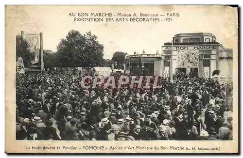 Cartes postales Paris Exposition Internationale Des Arts Decoratifs 1925 La foule devant le pavillon pomone Atel