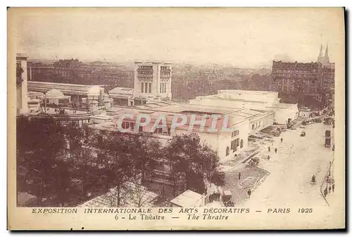 Cartes postales Paris Exposition Internationale Des Arts Decoratifs 1925 Le theatre