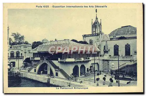 Cartes postales Paris Exposition Internationale Des Arts Decoratifs Le Restaurant Britannique