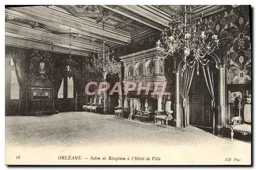 Cartes postales Orleans Salon De Reception A l'Hotel De Ville