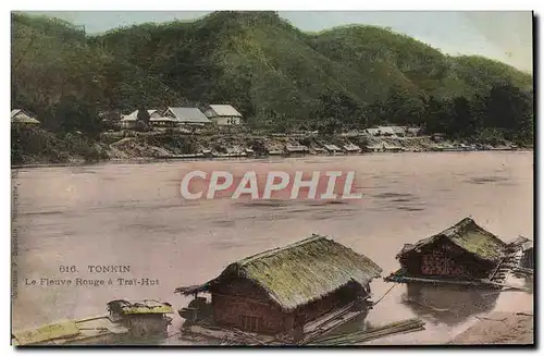 Cartes postales Tonkin Le Fleuve Rouge Trai Hut Vietnam Indochine