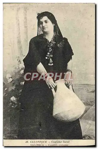 Cartes postales Salonique Costume Local Folklore